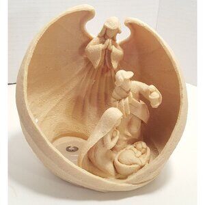 Christmas Sand Art Nativity Scene Tea Candle Holder Holy Family
